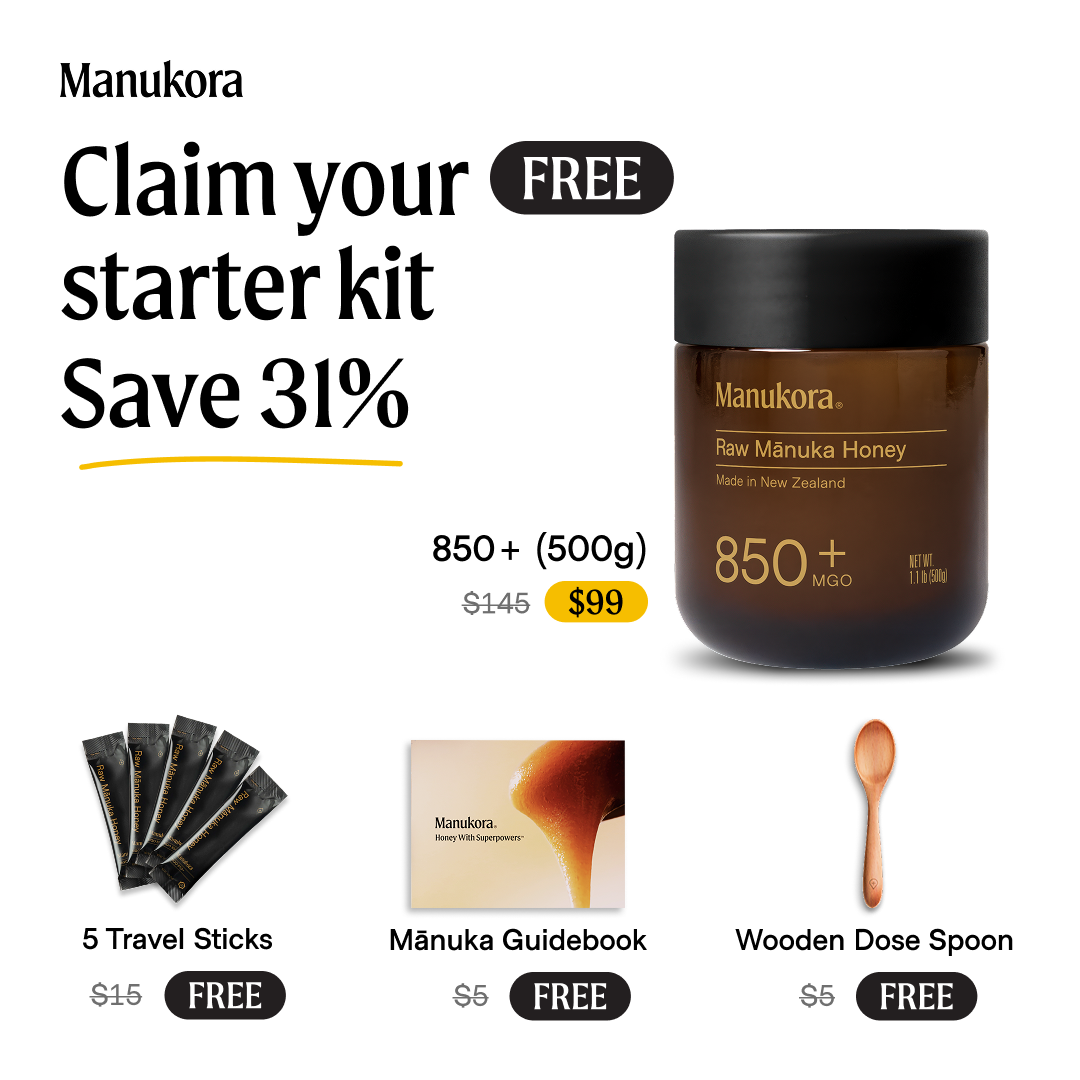 Manukora ad: The starter kit, every item priced.