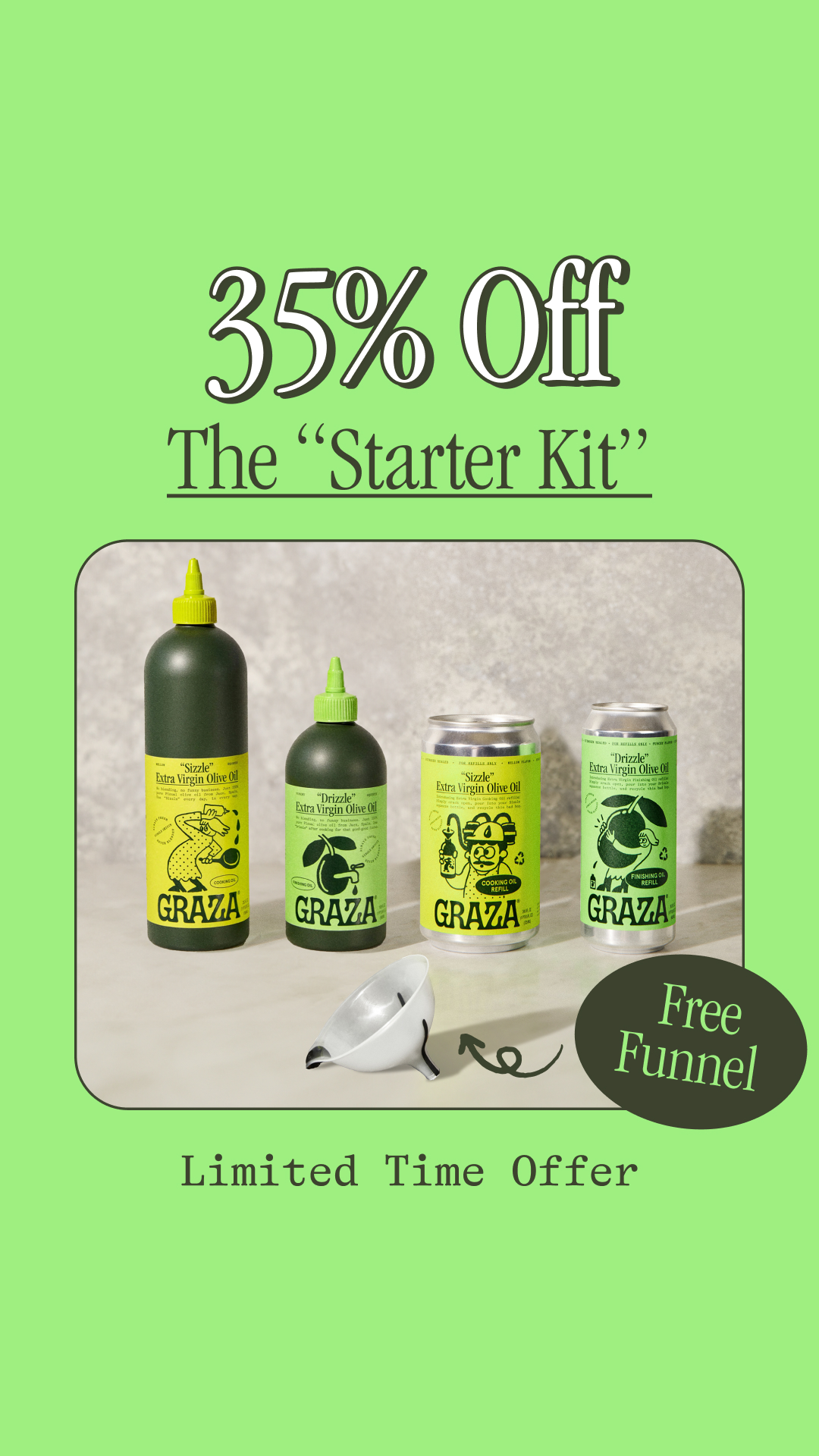 Graza (olive oil) ad: The price in the picture